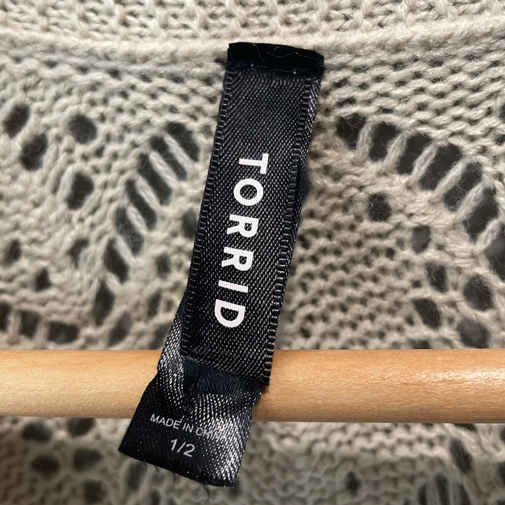 Torrid open front open knit cardigan - Picture 2 of 7